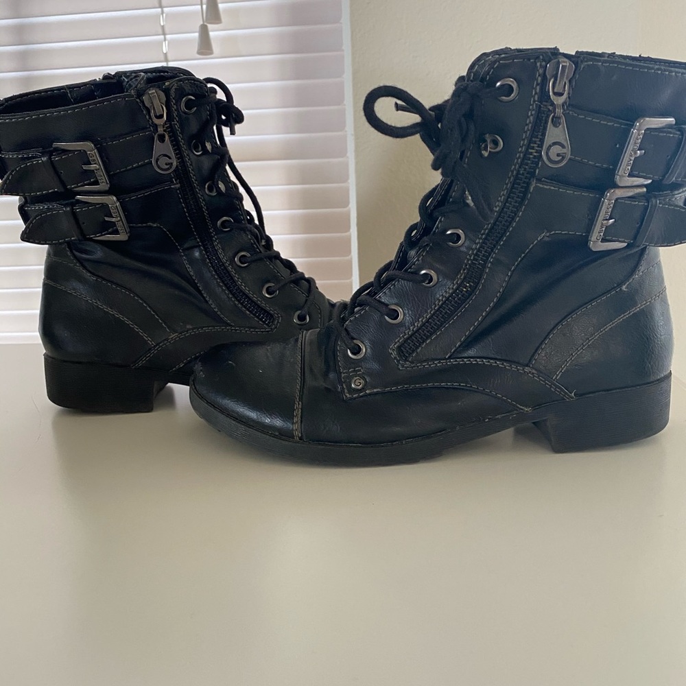 Guess Black combat boots